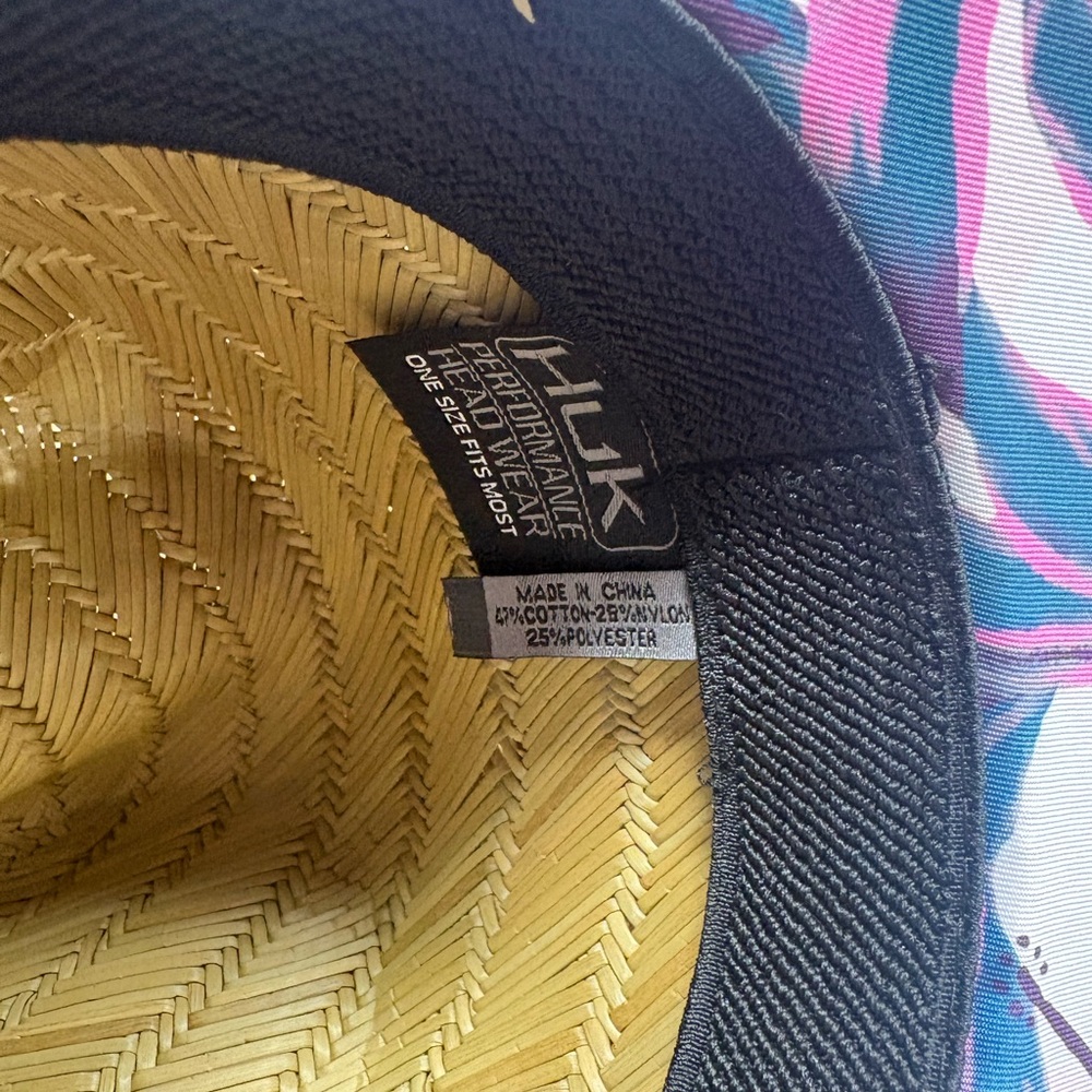 NWT HUK FISHING Tall Leaves Straw Hat - Picture 5 of 5